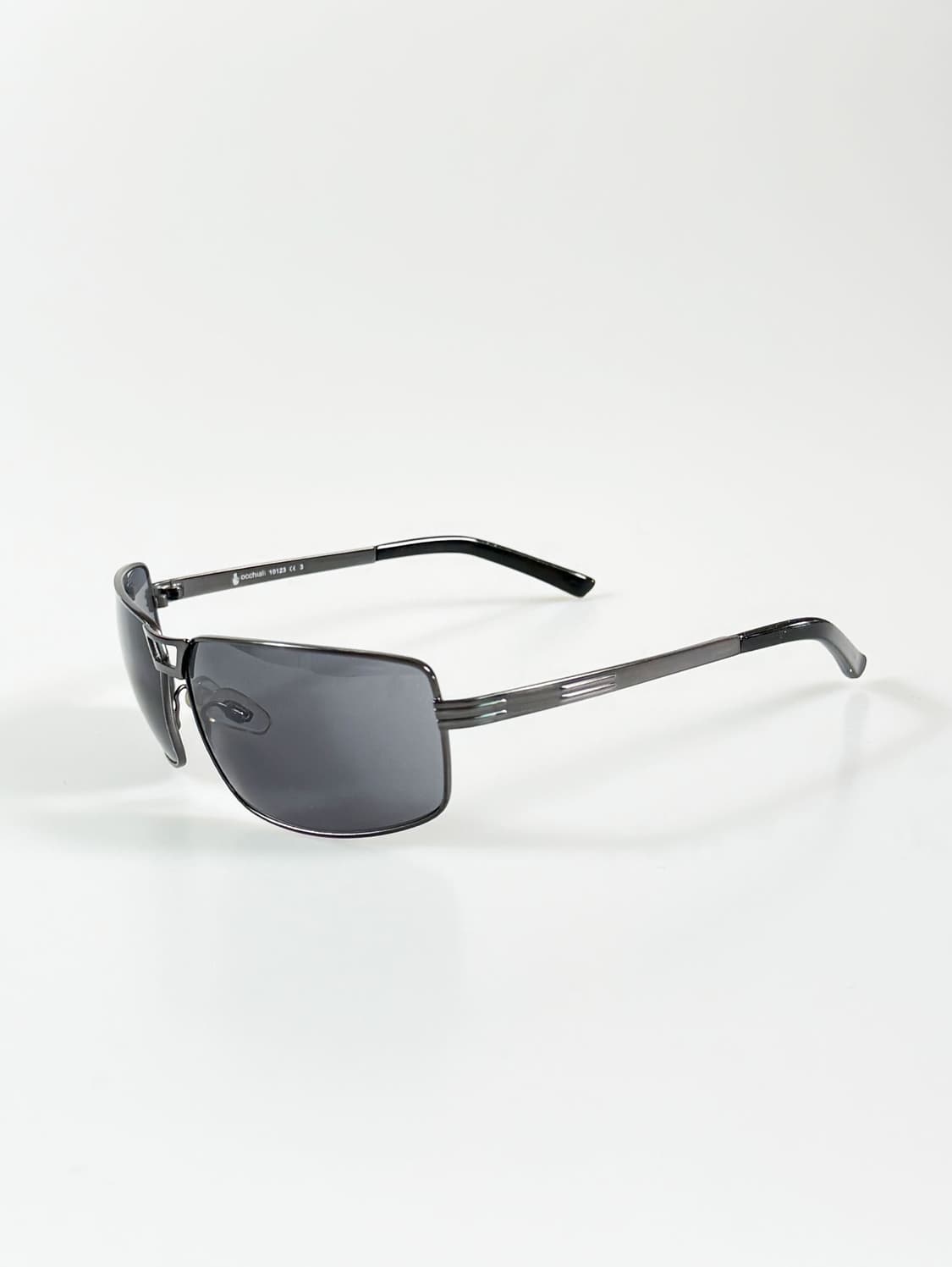90s OCCHIALI 다크그레이 메탈 스퀘어 빈티지 선글라스 상품이미지3