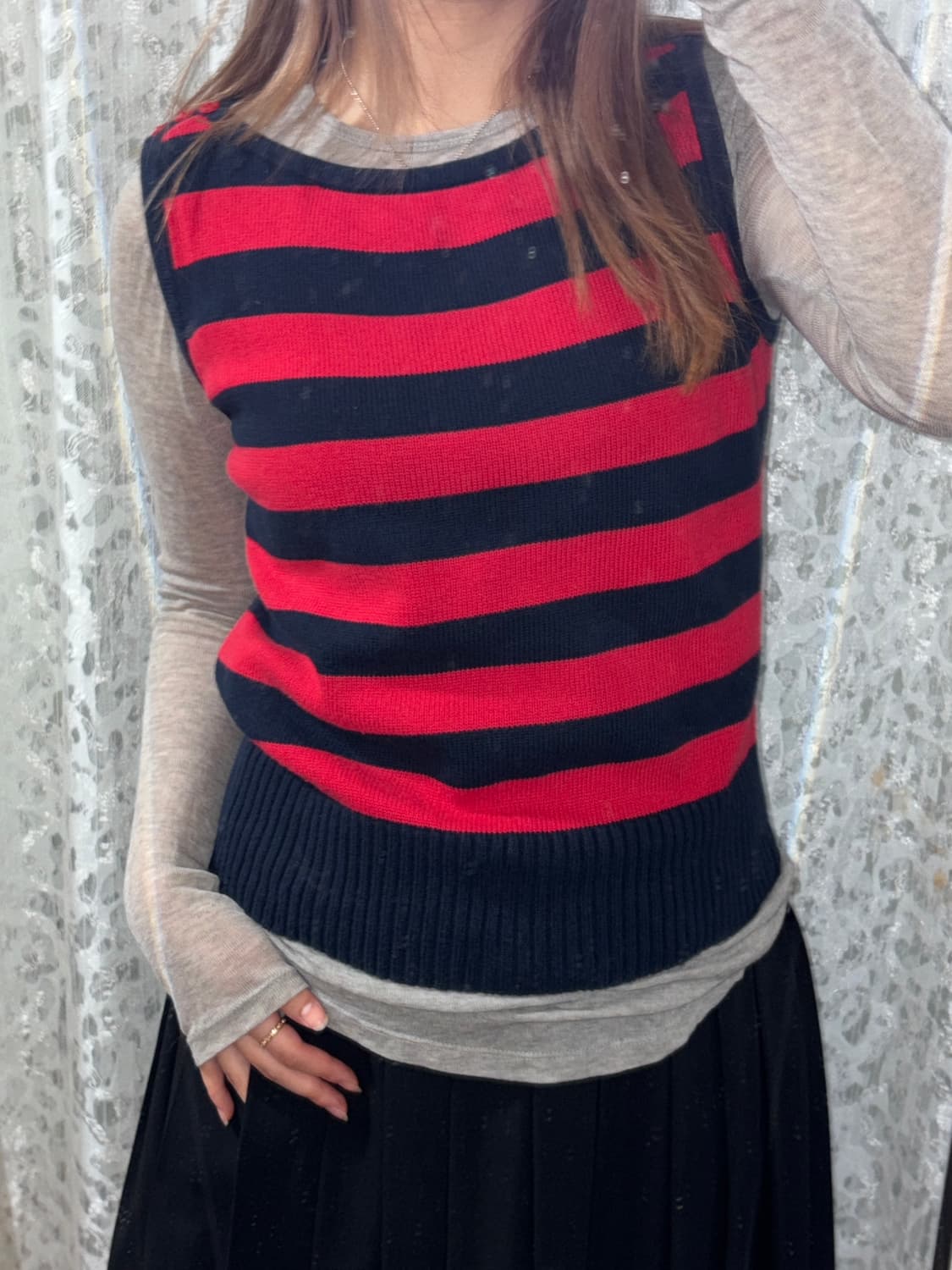 DOCKERS 레드블랙 스트라이프 니트 상품이미지3