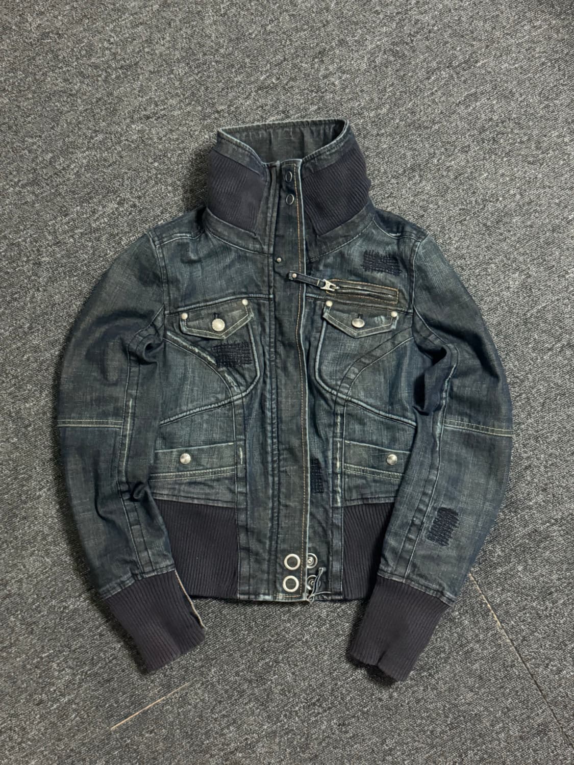 아르마니 익스체인지 하이넥 데님 자켓 상품이미지1