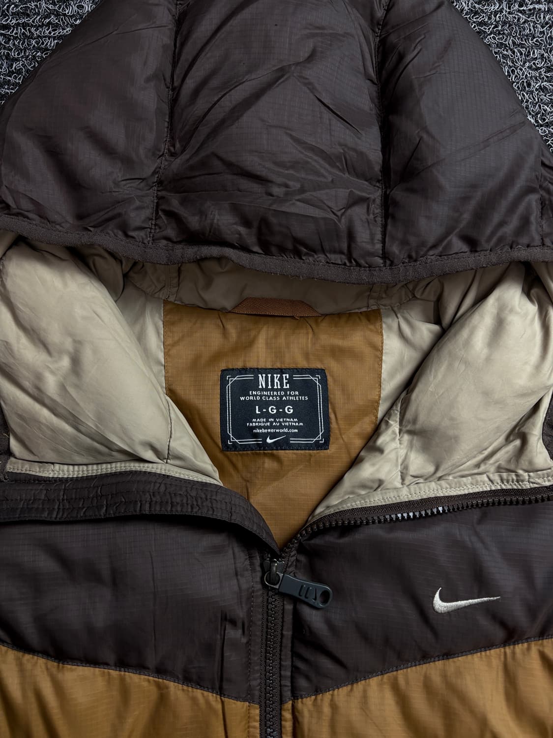 00s 나이키 올드스쿨 배색 경량 후드 다운 패딩 1510 상품이미지3