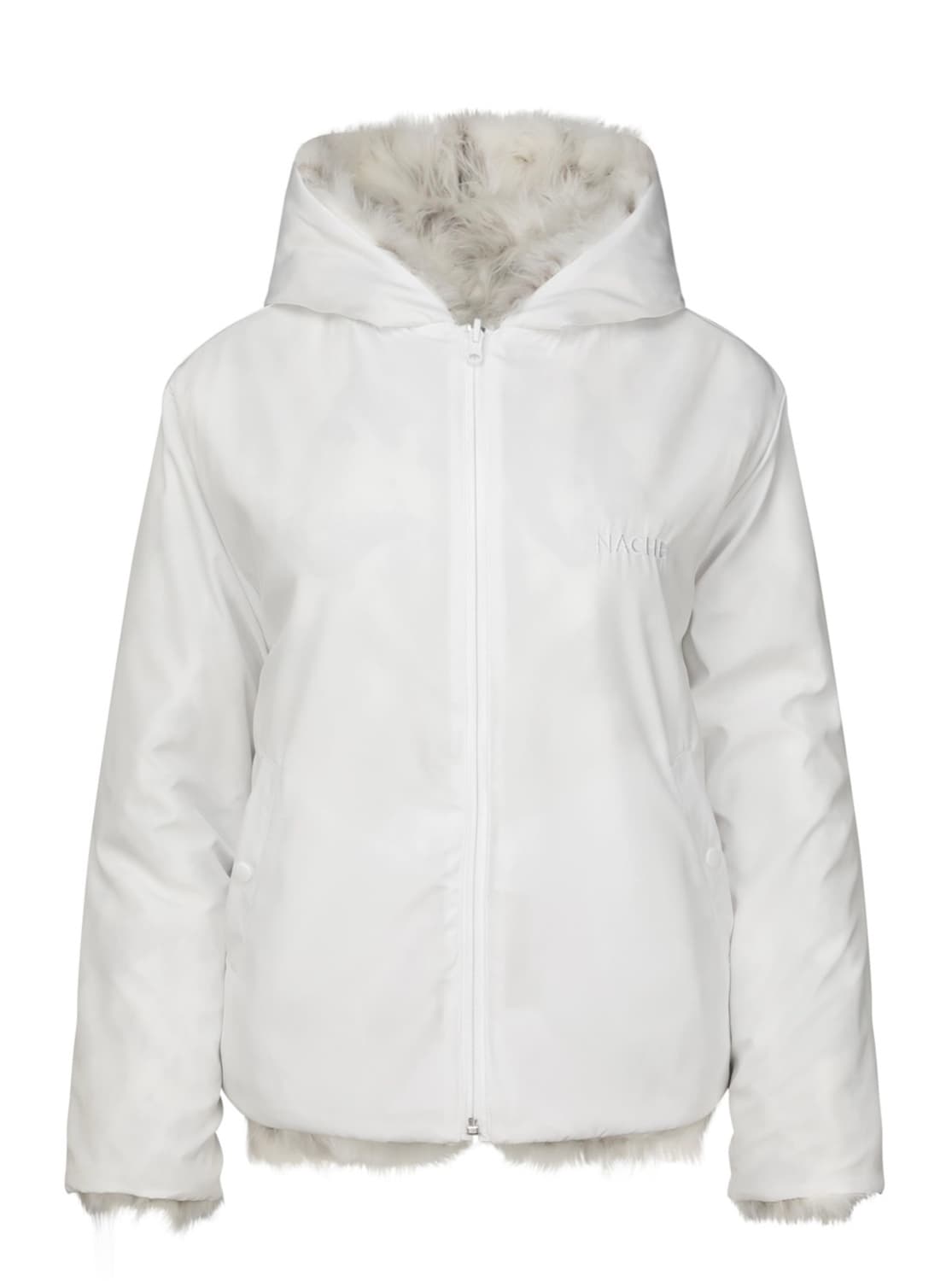 나체 리버시블 후디 퍼 자켓 크림 0사이즈 상품이미지3