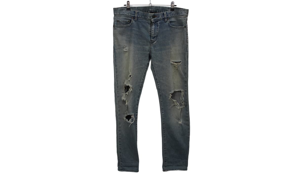 SAINT LAURENT 15 F/W 생로랑 디스트로이드 데님 팬츠 상품이미지1
