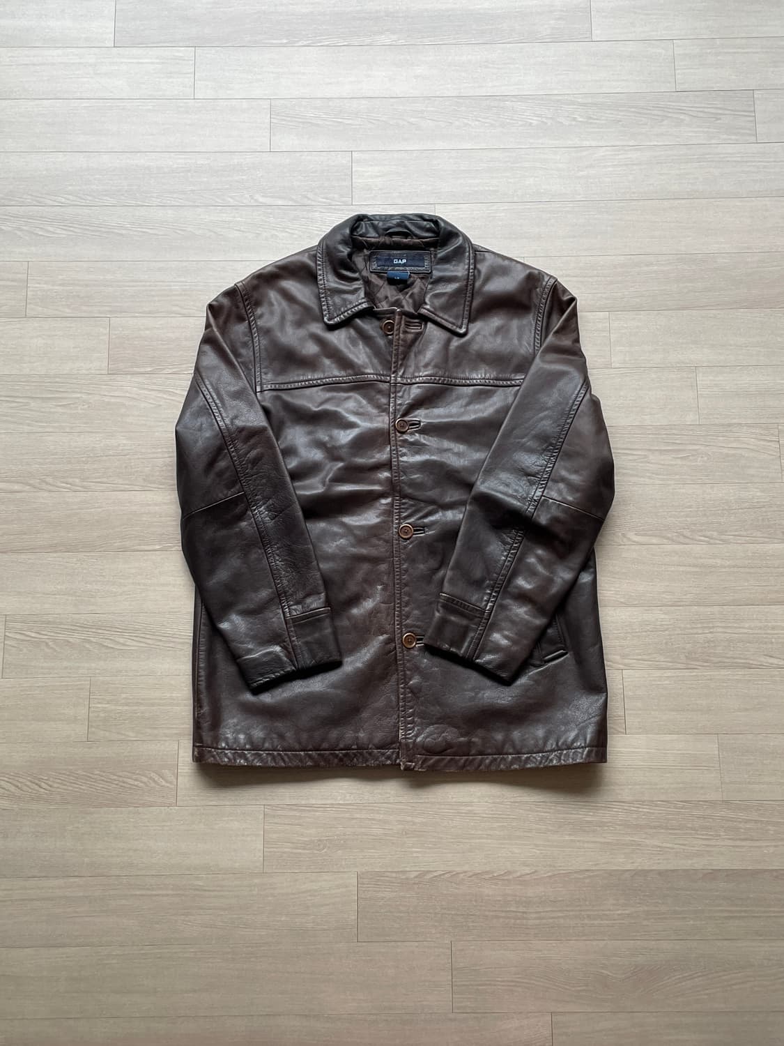 90s 올드갭 레더 카코트 브라운 gap carcoat 상품이미지1