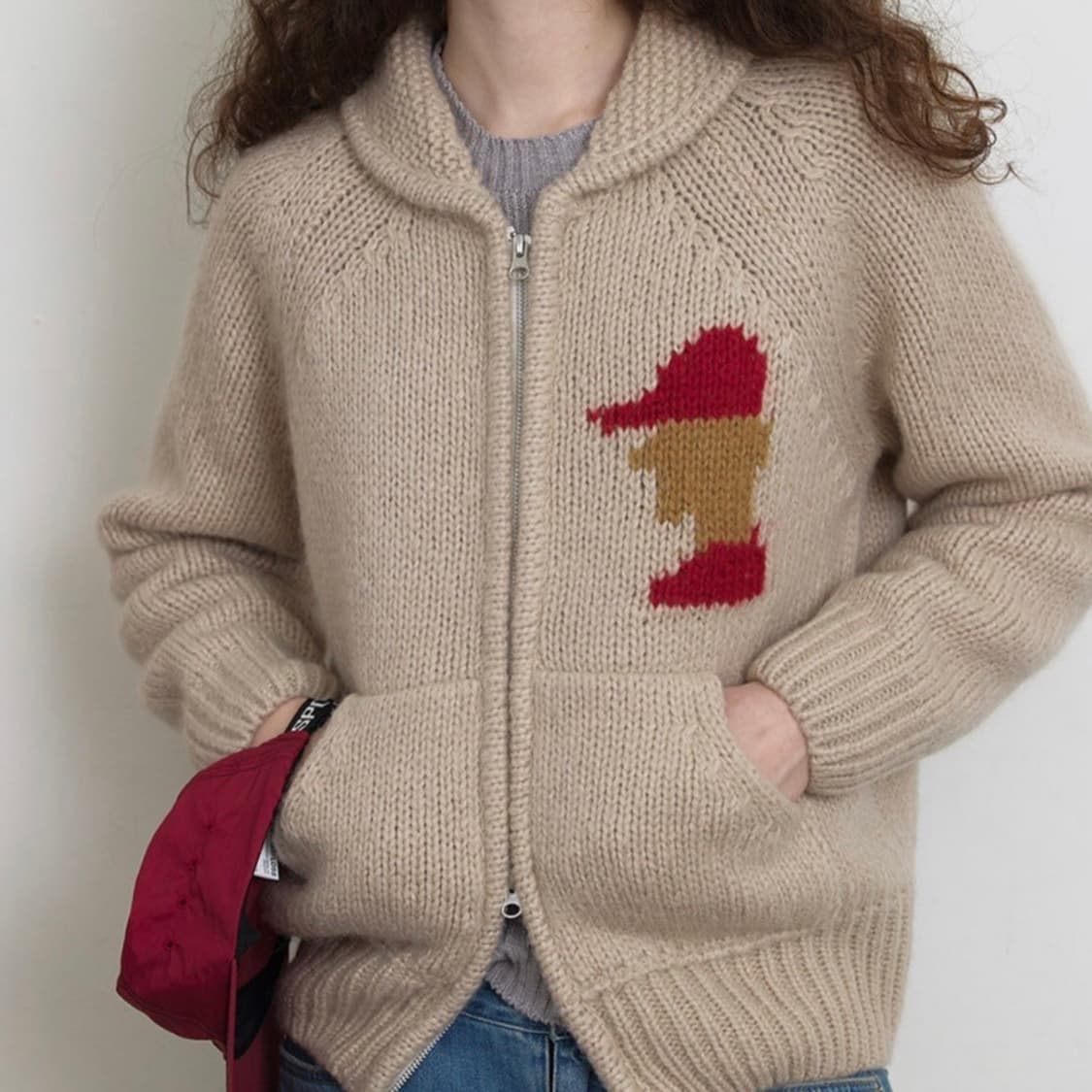 니틀리KNITLY 오디너리 코위찬 니트 집업 가디건 상품이미지3