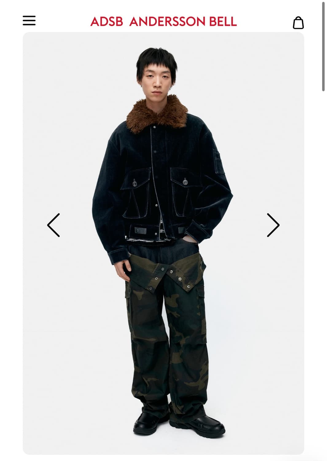 앤더슨벨 미쿠스 벨벳 봄버 재킷 블랙 상품이미지1