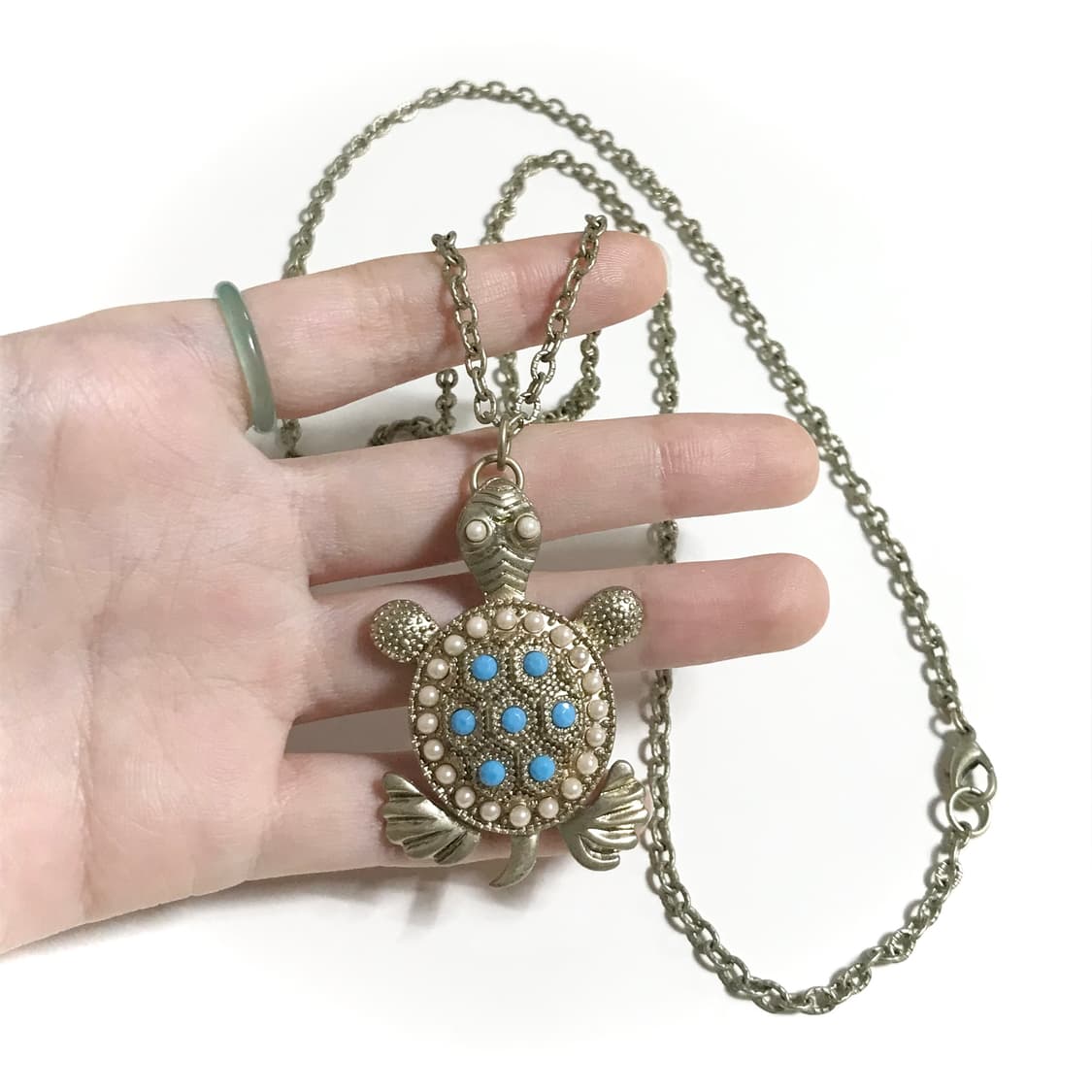 일본 빈티지 목걸이 거북이 자라 민트 에스닉 히피 오리엔탈 보헤미안 갸루 상품이미지3