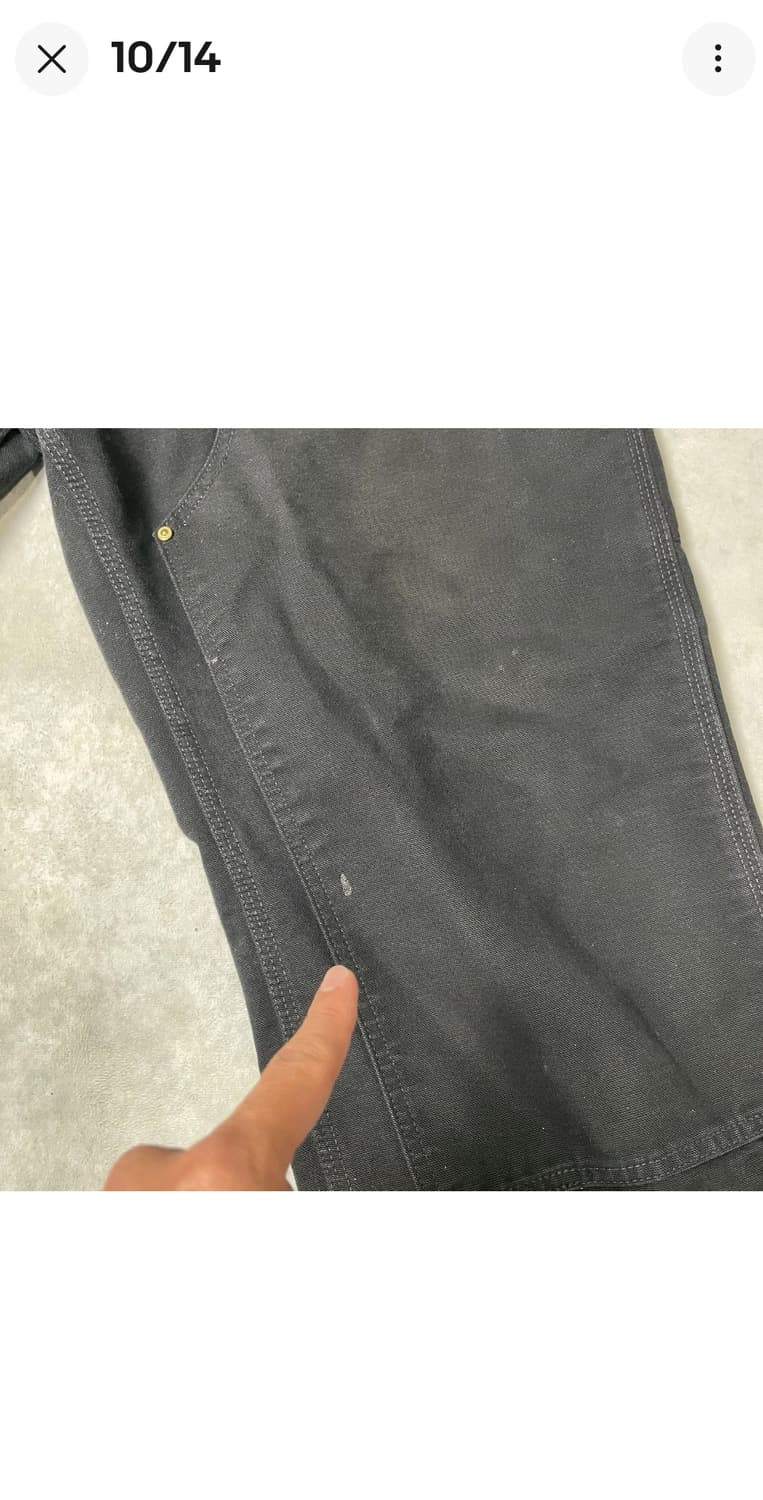 OG USA Vintage 칼하트 B01 BLK 더블니 팬츠 40X28 상품이미지4