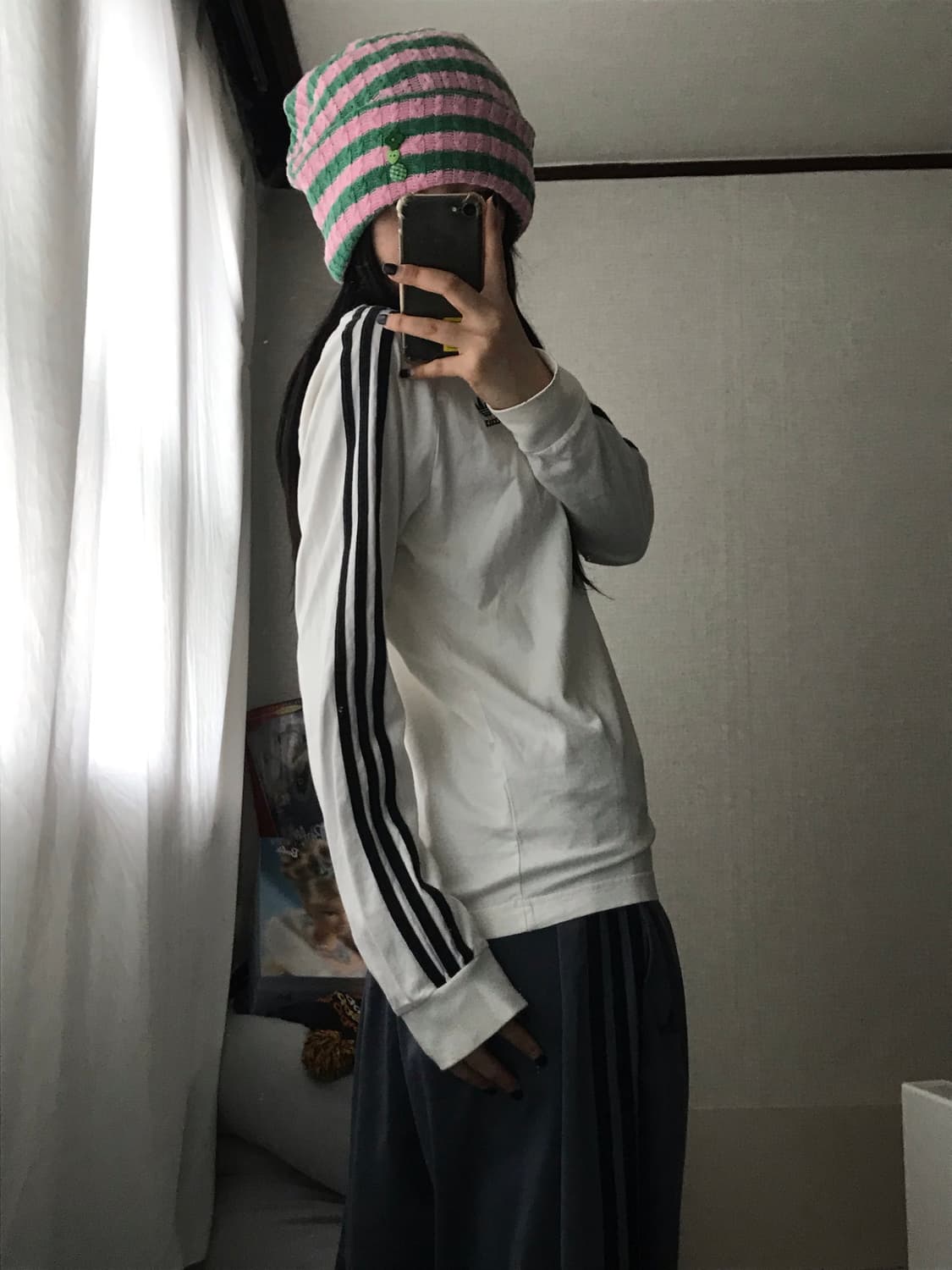 아디다스 흰검 삼선 롱슬리브 상품이미지3