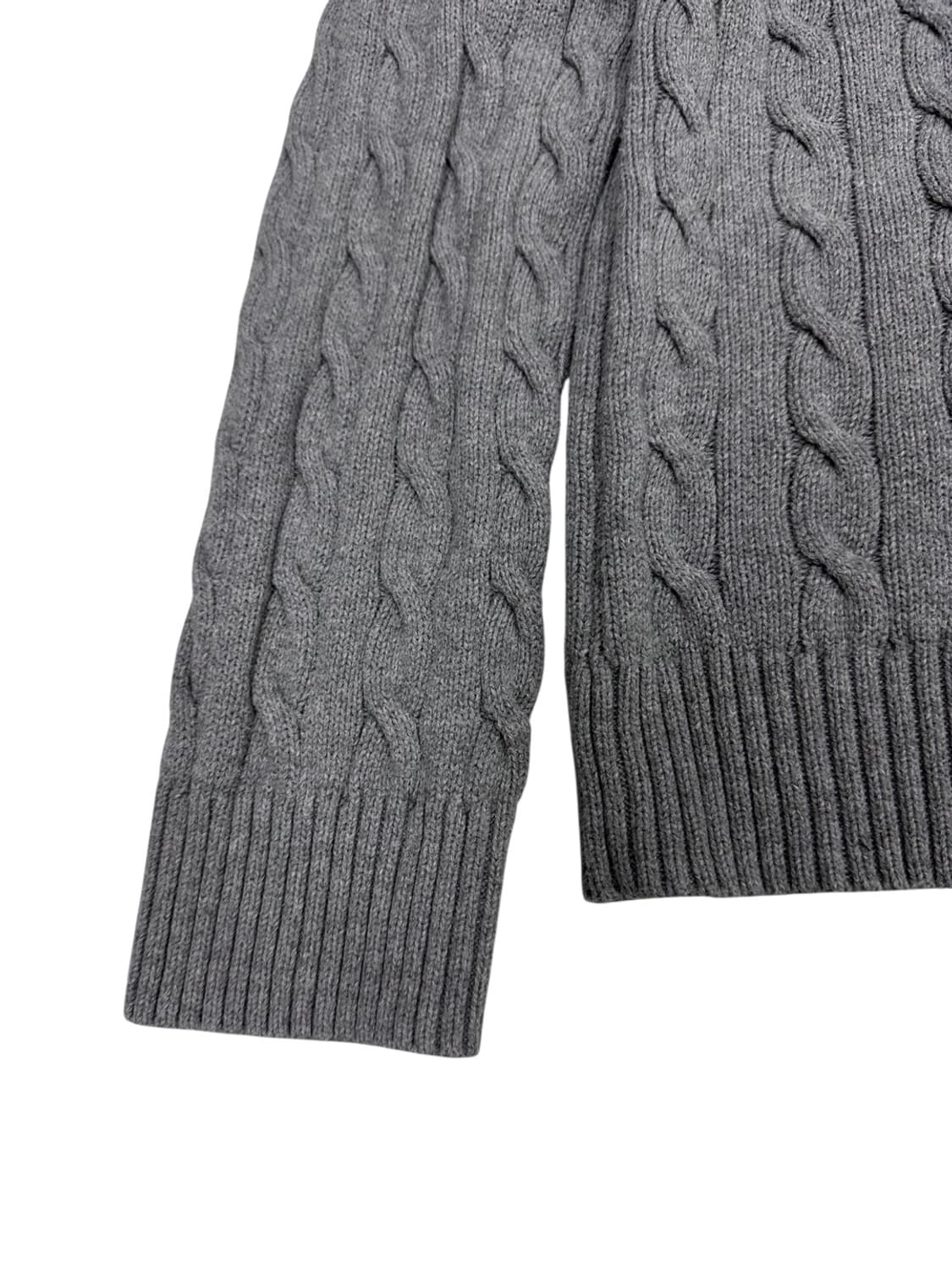 폴로 케이블 꽈배기 니트 그레이 (XL)  상품이미지6