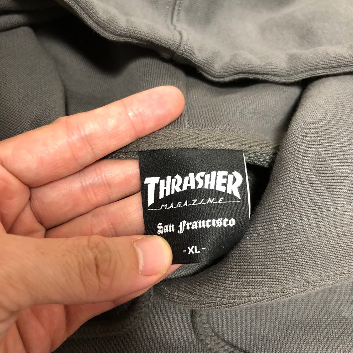 (XL) 트래셔 THRASHER 플레임 로고 후디 차콜 상품이미지4