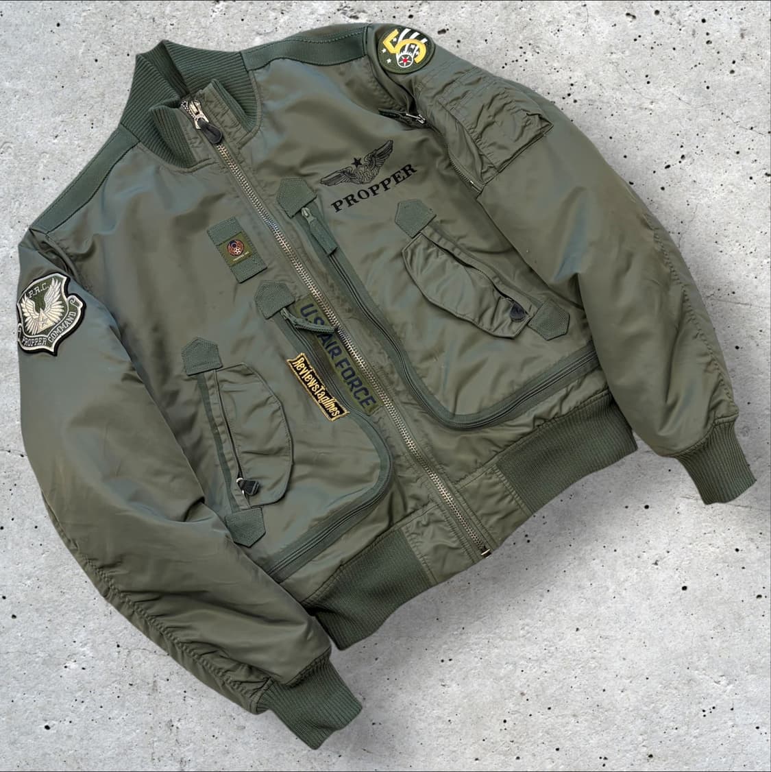 [L] 프로퍼 PROPPER 항공 MA-1 자켓 카키색 D1 상품이미지1