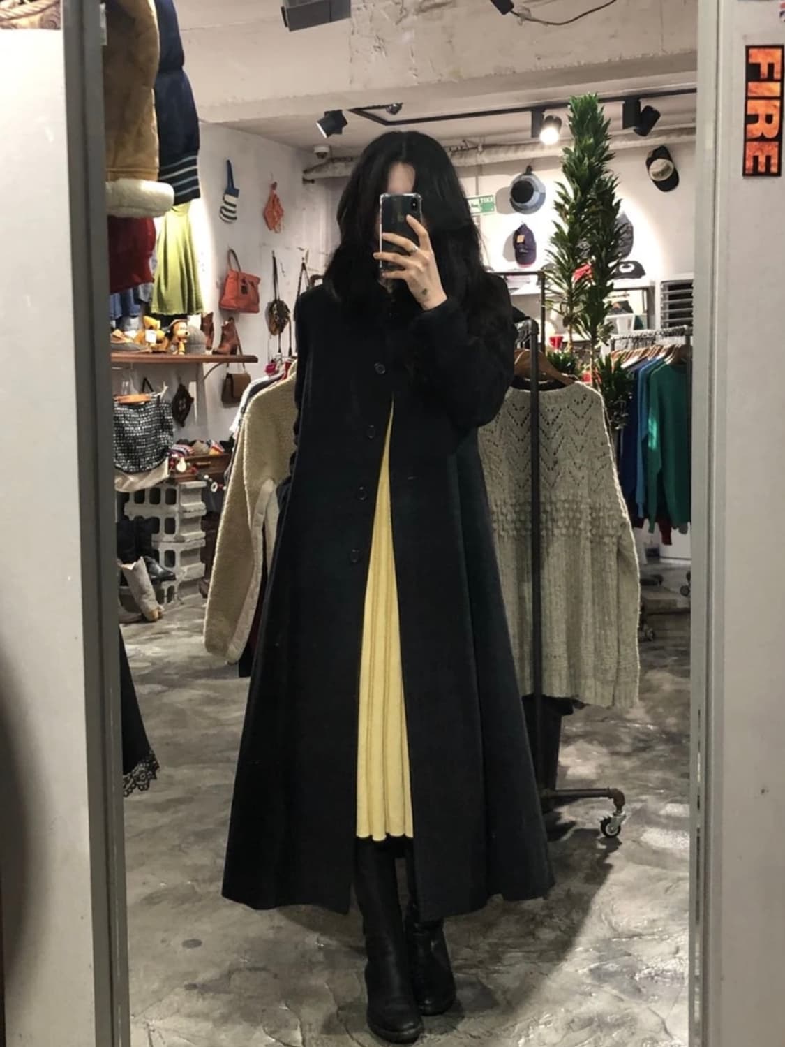 Maggy black long coat 상품이미지2