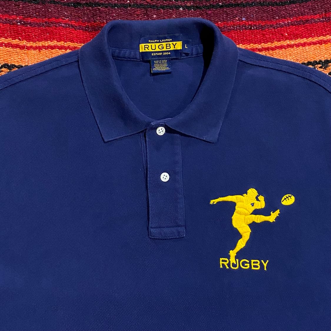 미국빈티지 USA 폴로랄프로렌 럭비 카라티 상품이미지4