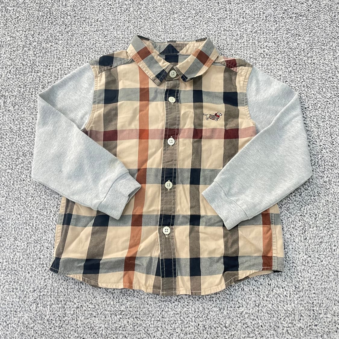 110 닥스 키즈 아동 체크 셔츠 0304S1 상품이미지1