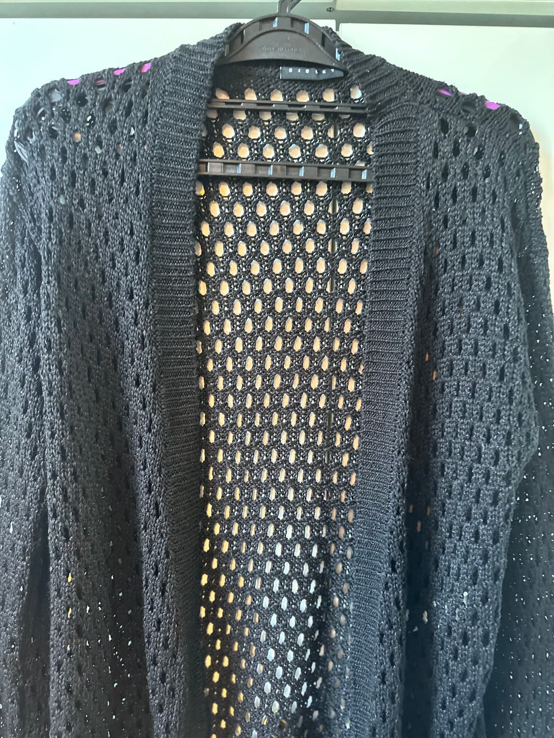 시슬리 블랙 망사 가디건 상품이미지3