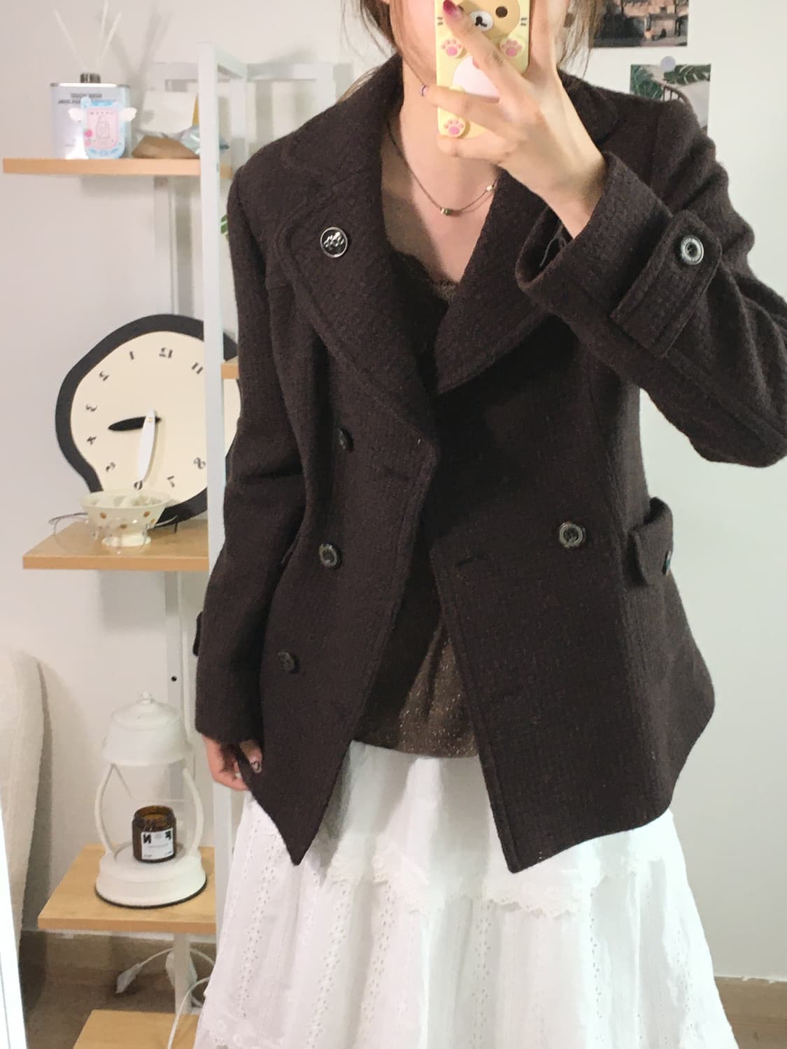 SOUP 다크초코 울 코트 상품이미지3