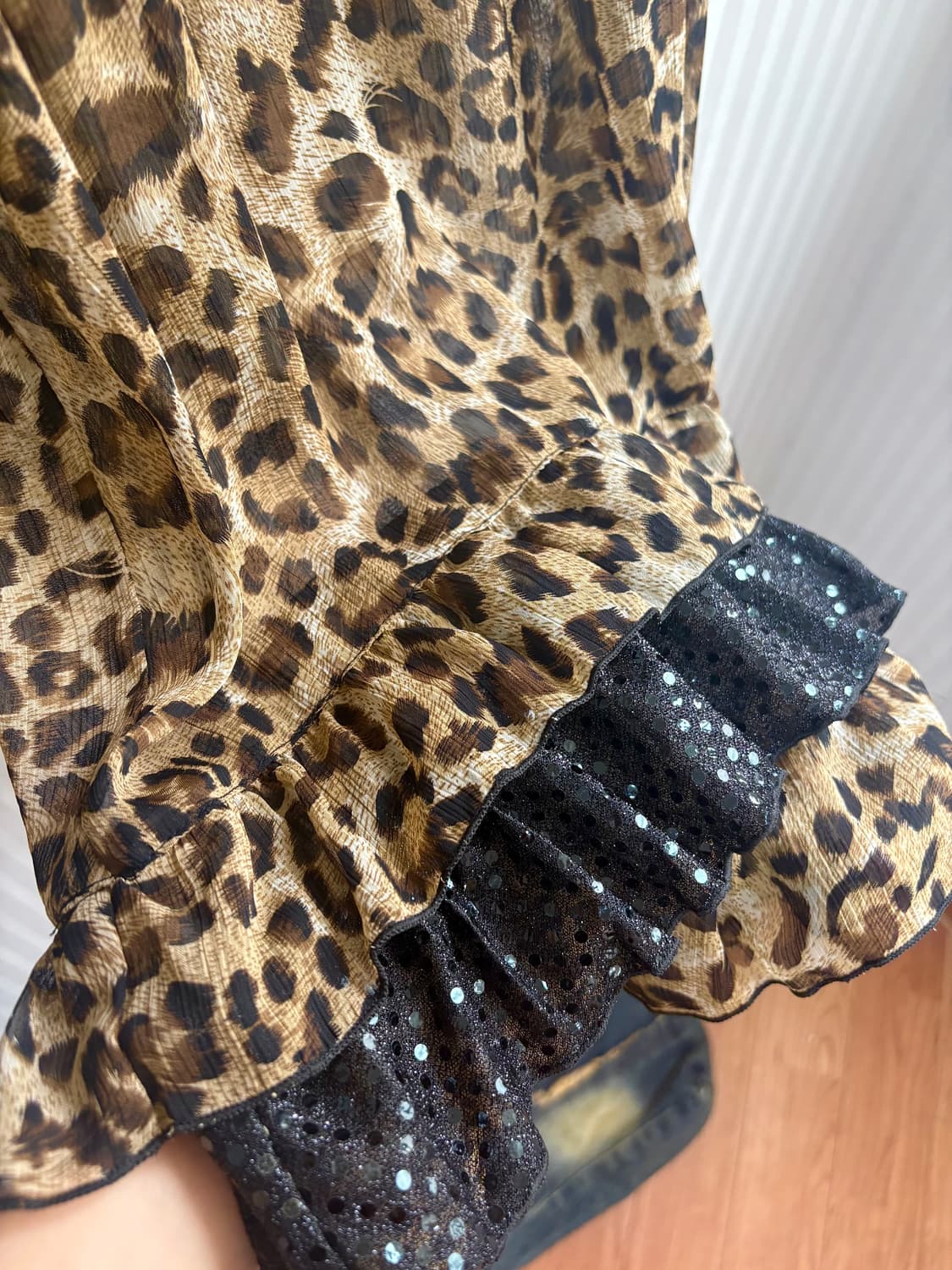 갸루무드 호피 레이스 슬립 ✨🐆 상품이미지2