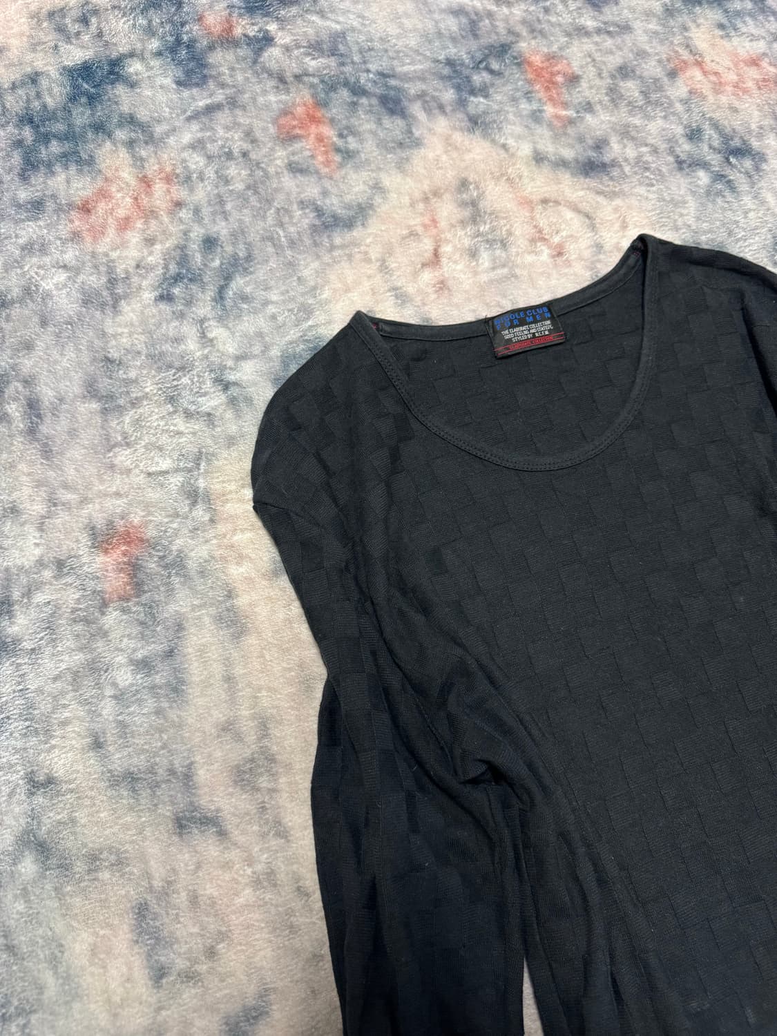 Nicole club checker board black cut sew 상품이미지3
