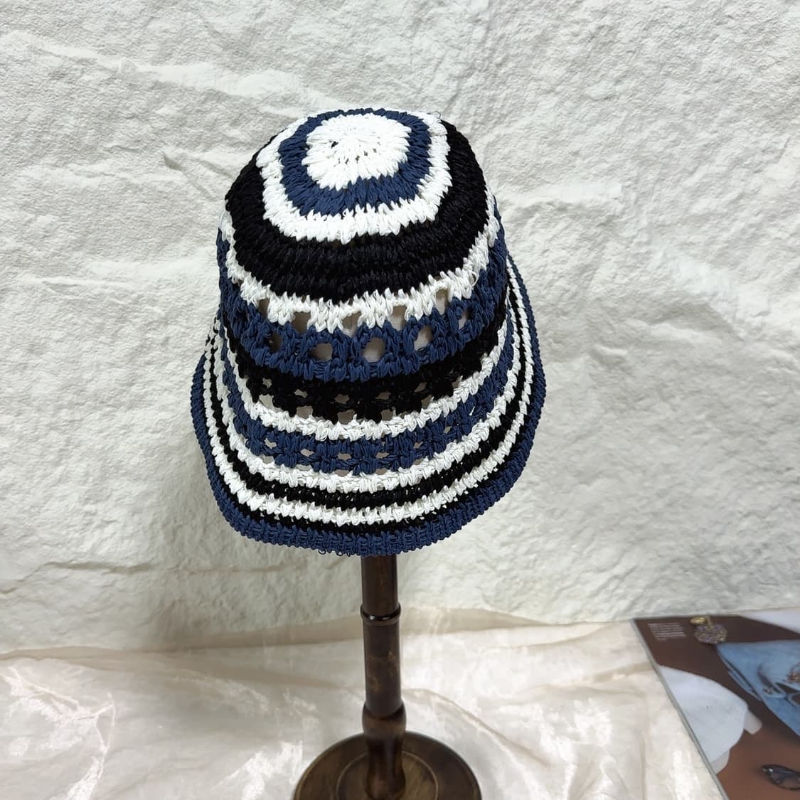 빈티지 스트라이프 벙거지 모자 상품이미지3