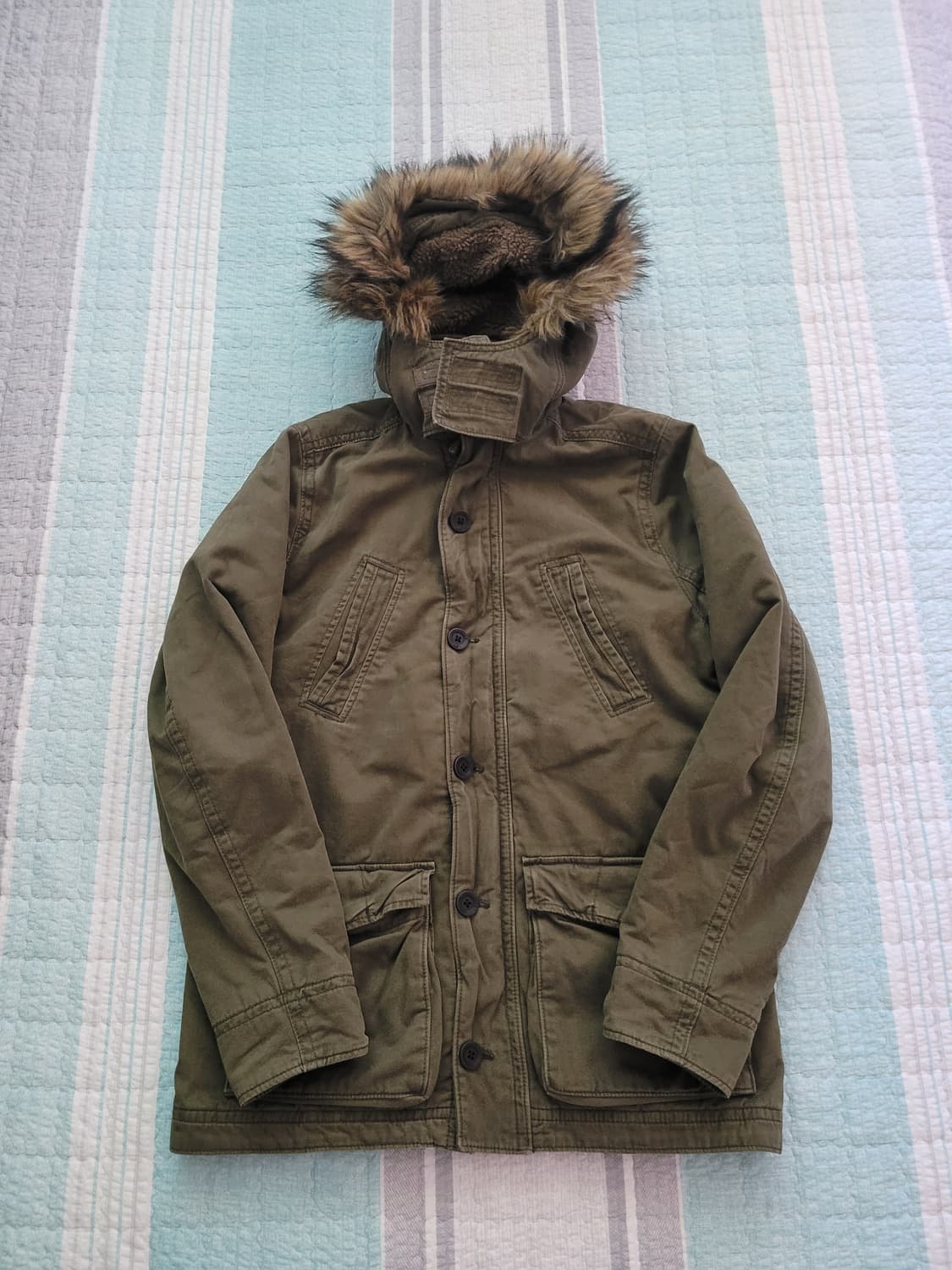 아베크롬비 홀리스터 Hollister 쉐르파 울프죠 후드야상자켓 105 상품이미지10