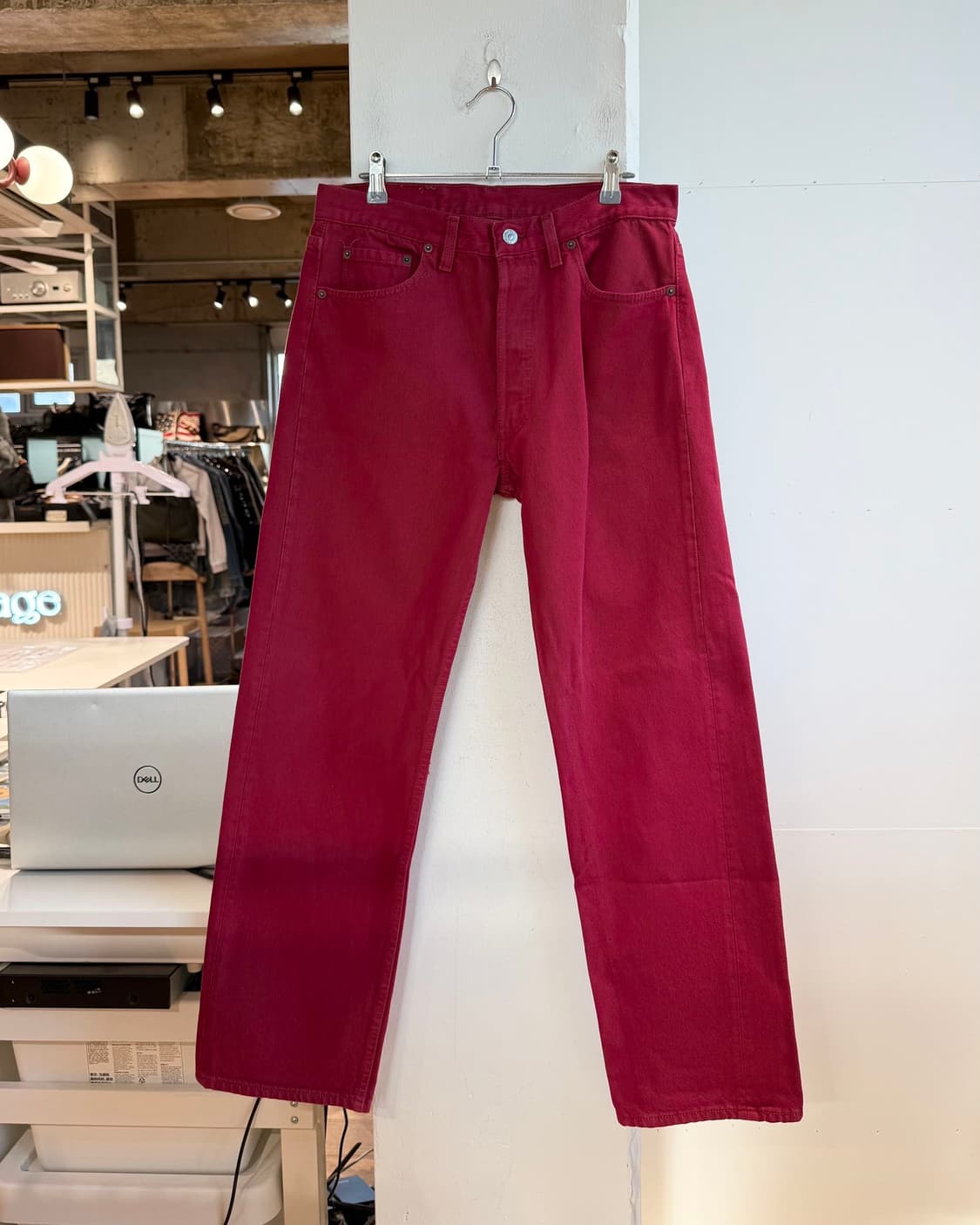 리바이스 501 레드 데님 팬츠 상품이미지2