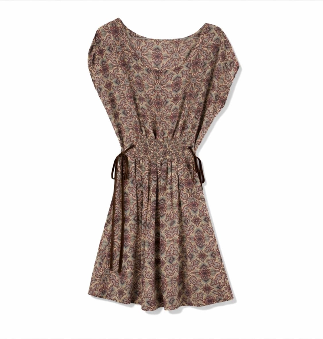Side Tie Paisley Mini Dress 상품이미지1