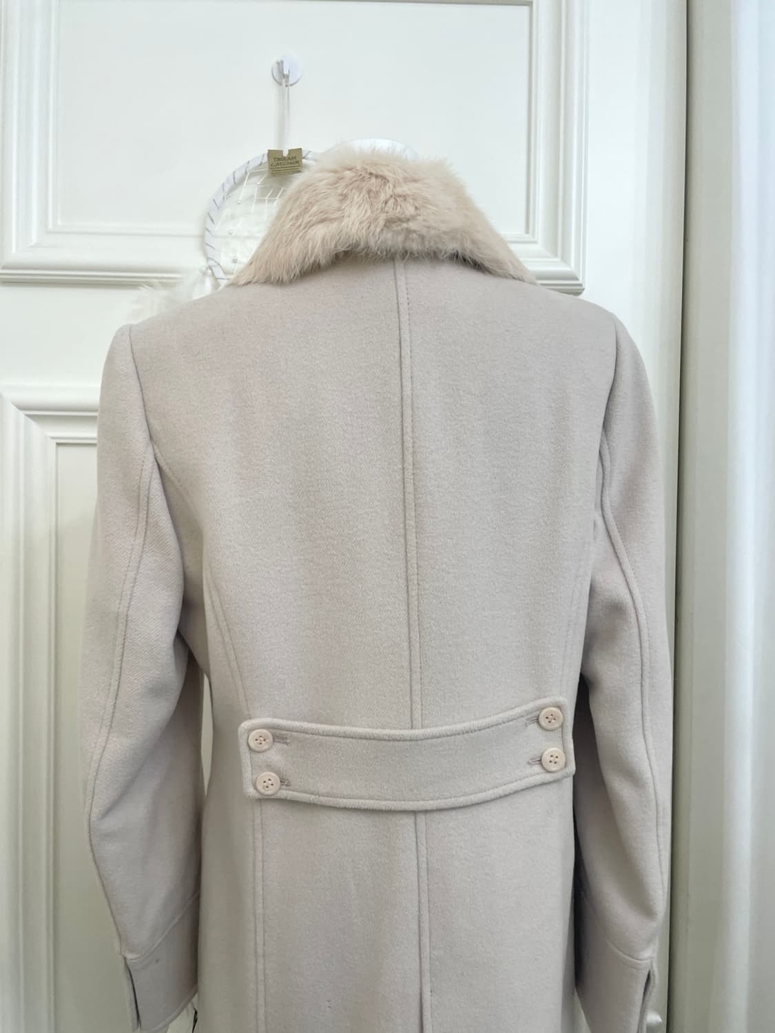 sheer pink basic fur pocket coat 상품이미지4