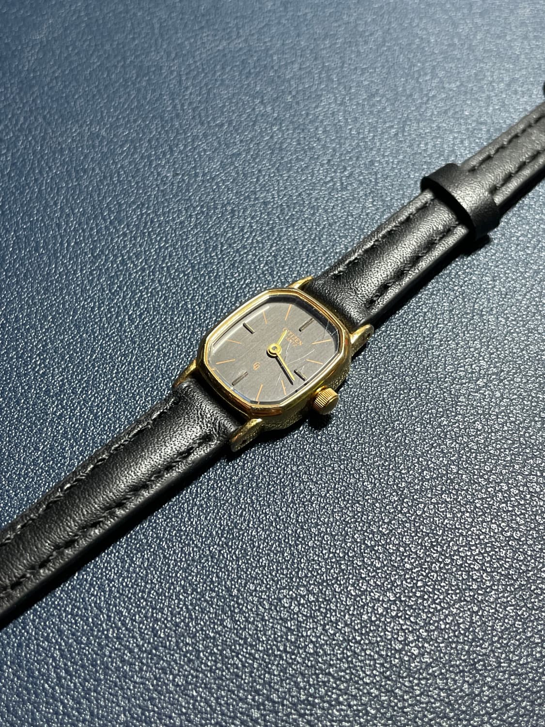 빈티지 시티즌 쿼츠 레더 시계 상품이미지3