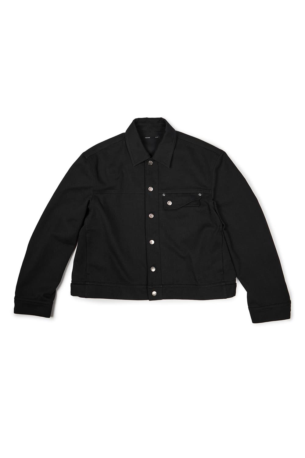(BASE) CROP DOUBLE FLAP TRUCKER 상품이미지1