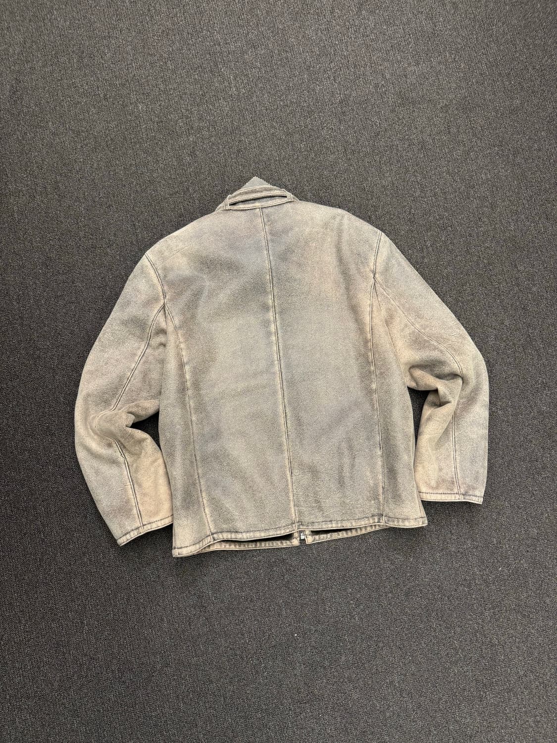 95)Union Bay 빈티지 베이지 레더 자켓(수선) 상품이미지6