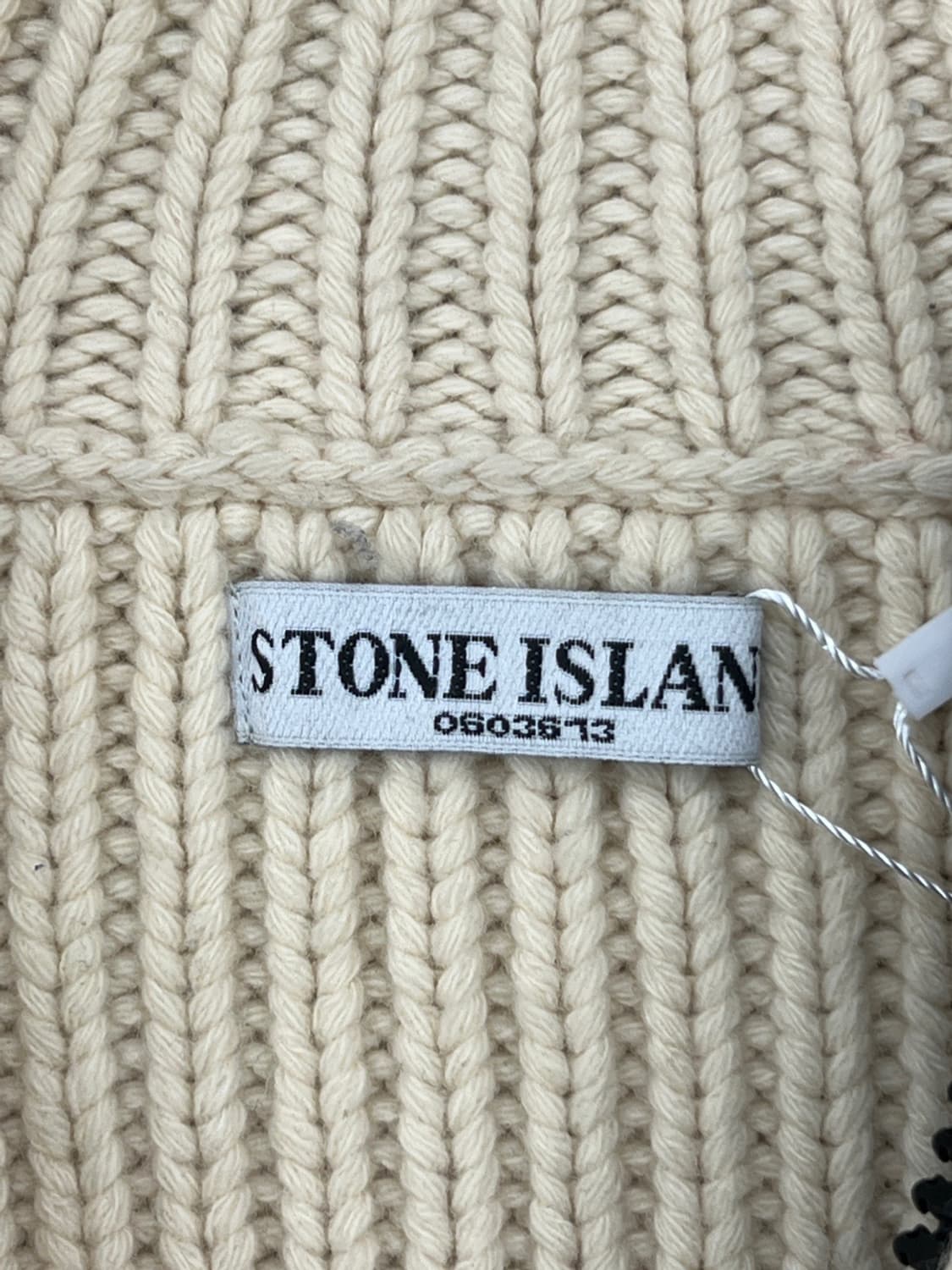 스톤아일랜드 00s 자수 로고 헤비울 니트 후드집업 상품이미지7