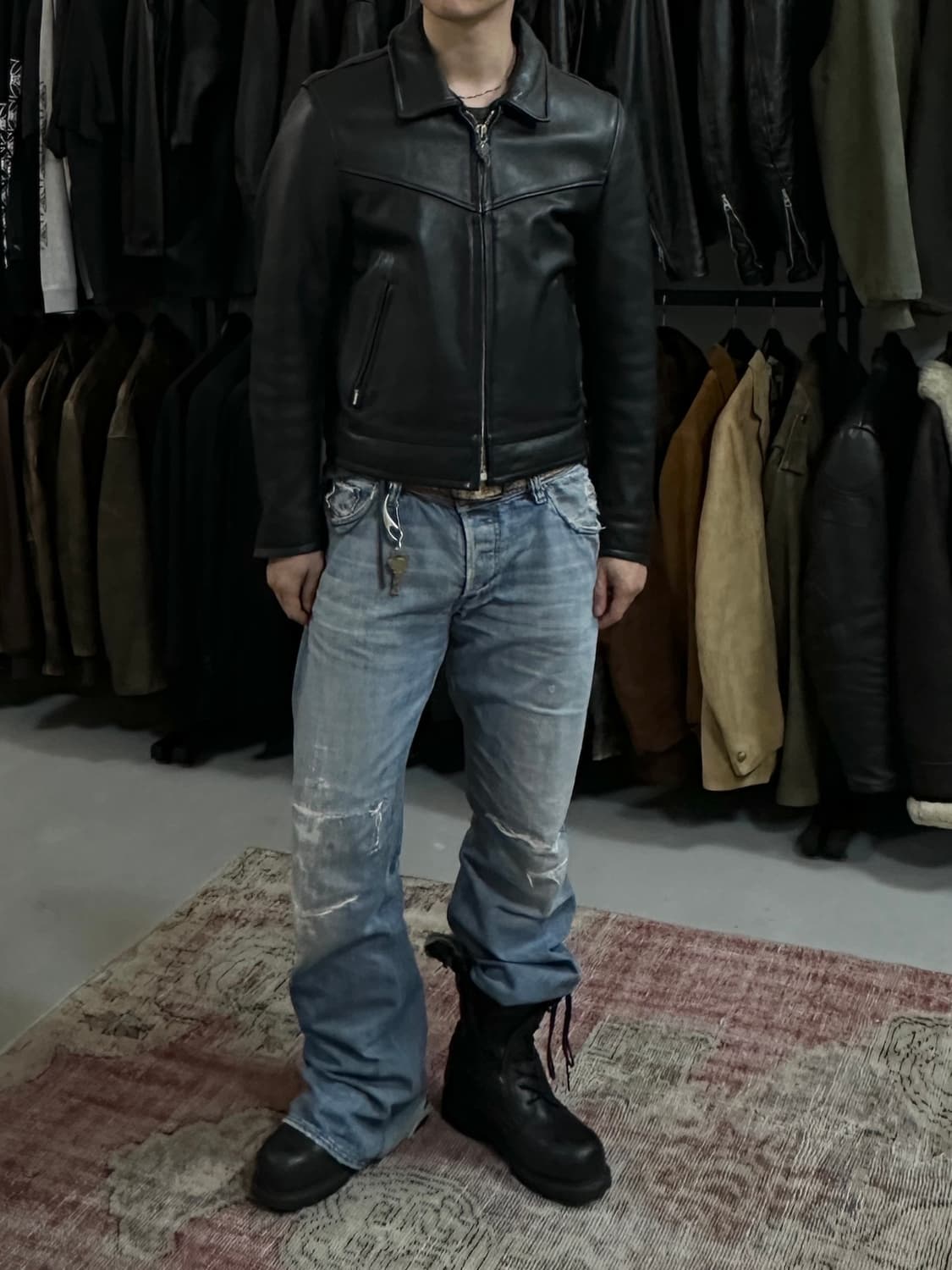 00's 할리 데이비슨 레더 싱글라이더 자켓 모터사이클 자켓 상품이미지9