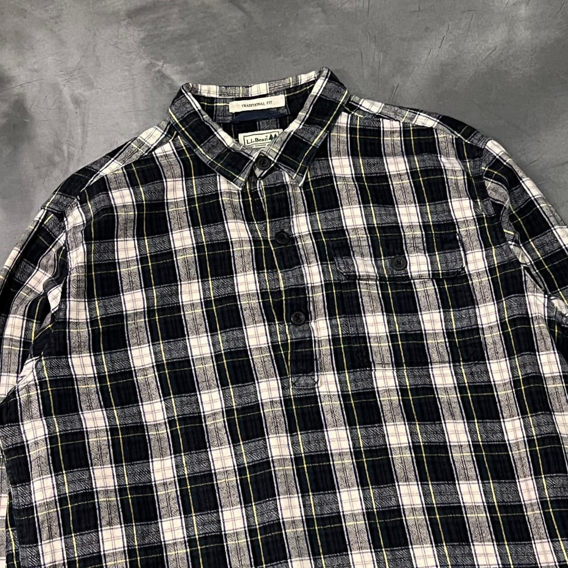  엘엘빈 하프 버튼 체크셔츠 y14543 상품이미지3