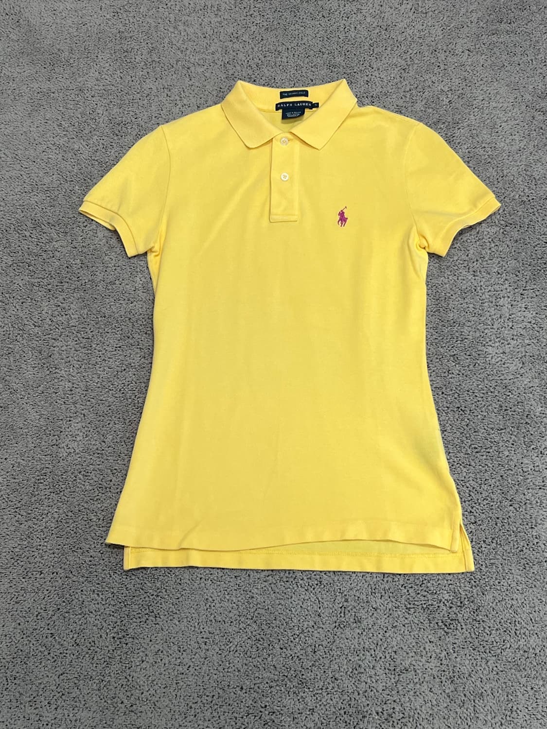 (S) 랄프로렌 우먼스 카라 티 옐로우 상품이미지1