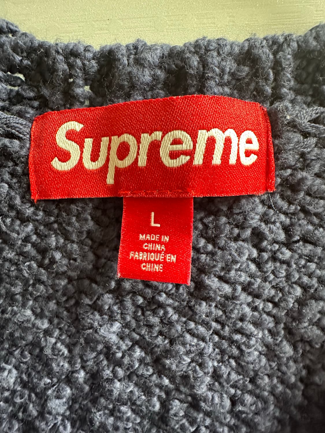 SUPREME 슈프림 부클 스몰 박스 스웨터 니트 네이비 상품이미지3