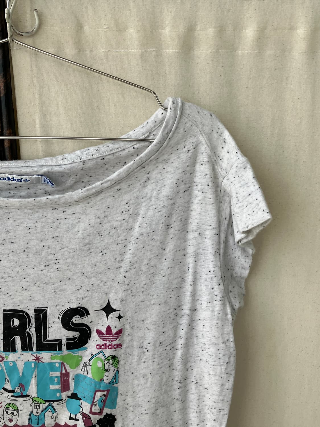 Adidas girl printing noise half t-shirt 상품이미지2
