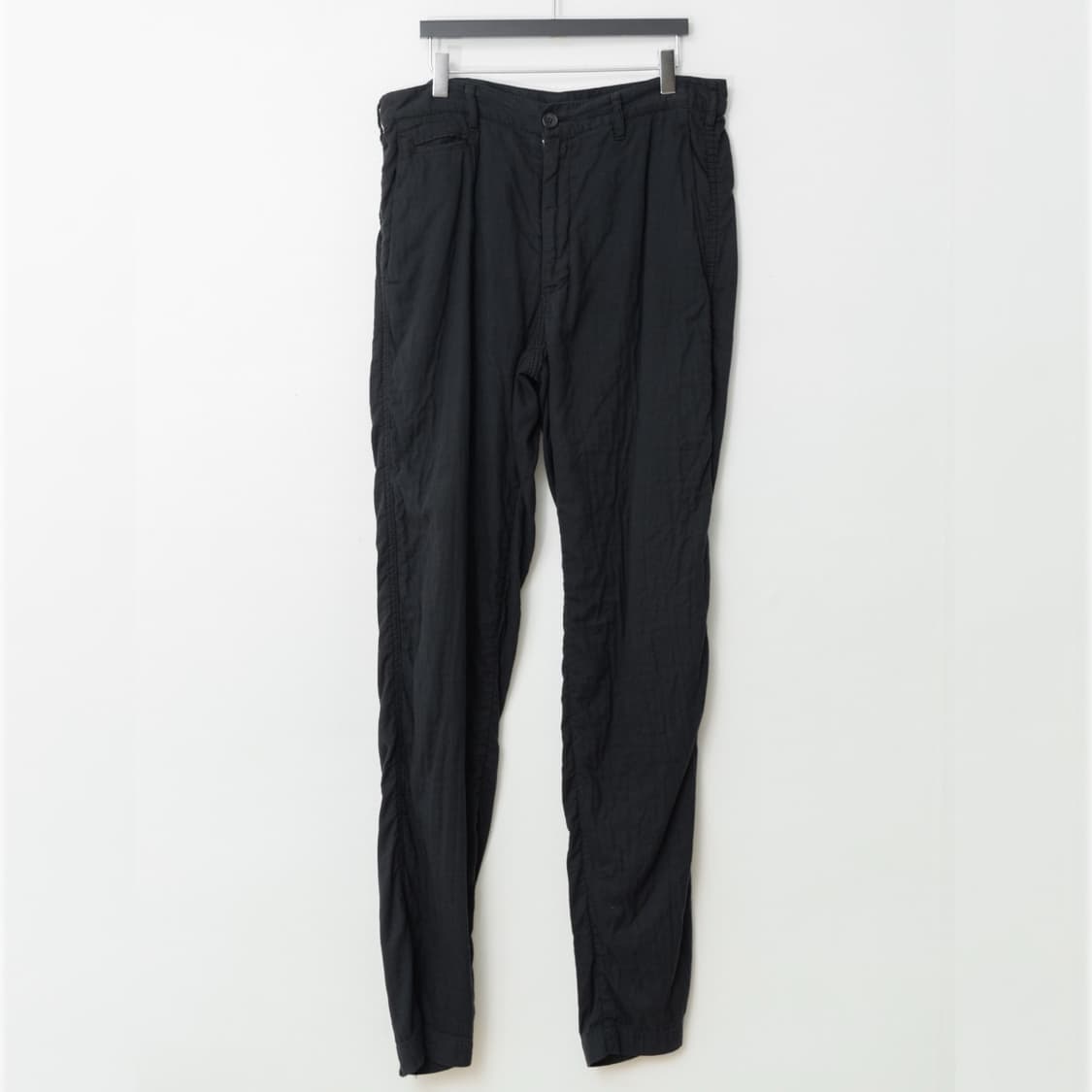 ‘00s Wrinkled Cotton Slacks Black 상품이미지1