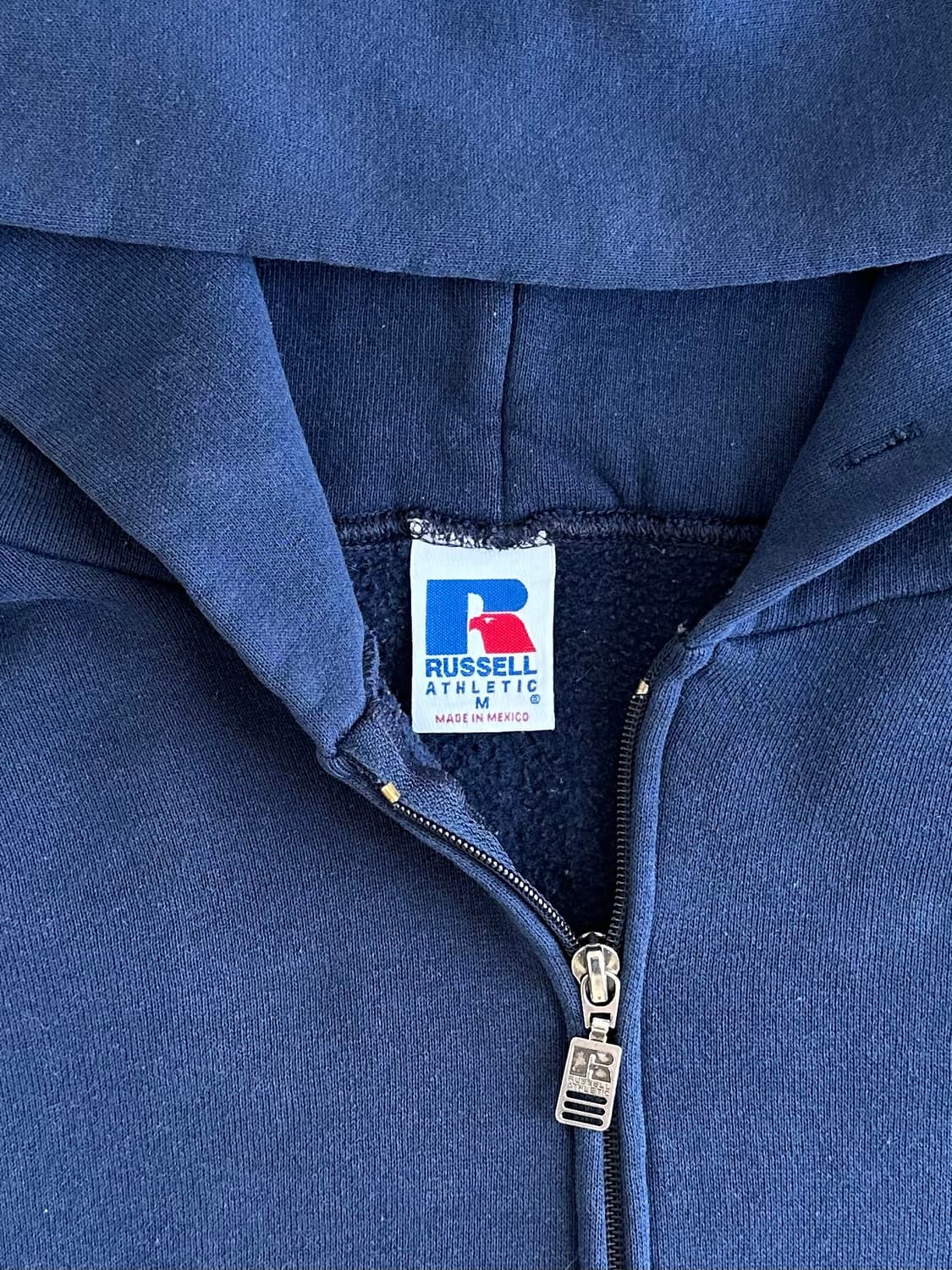 90s 빈티지 러셀 후드집업 네이비 M 상품이미지6