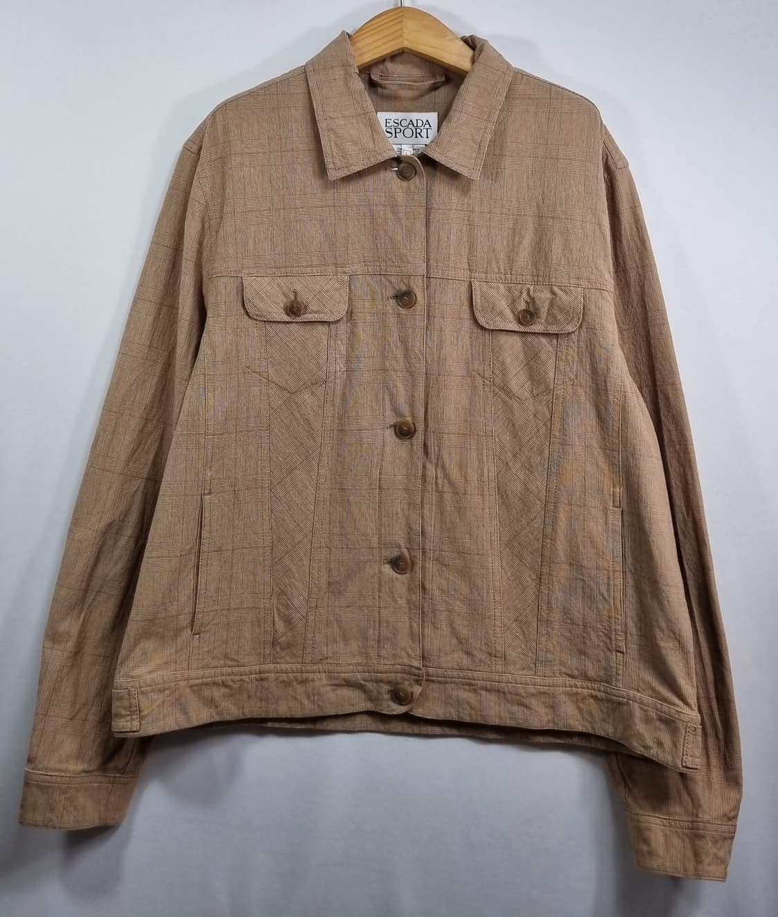 L (77) 에스카다 브라운 체크 자켓 상품이미지1