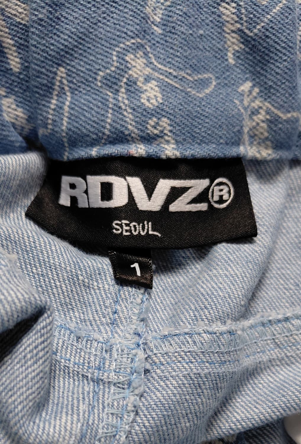 RDVZ  로고 프린트 데님 팬츠  30~32 (무료배송) 상품이미지4