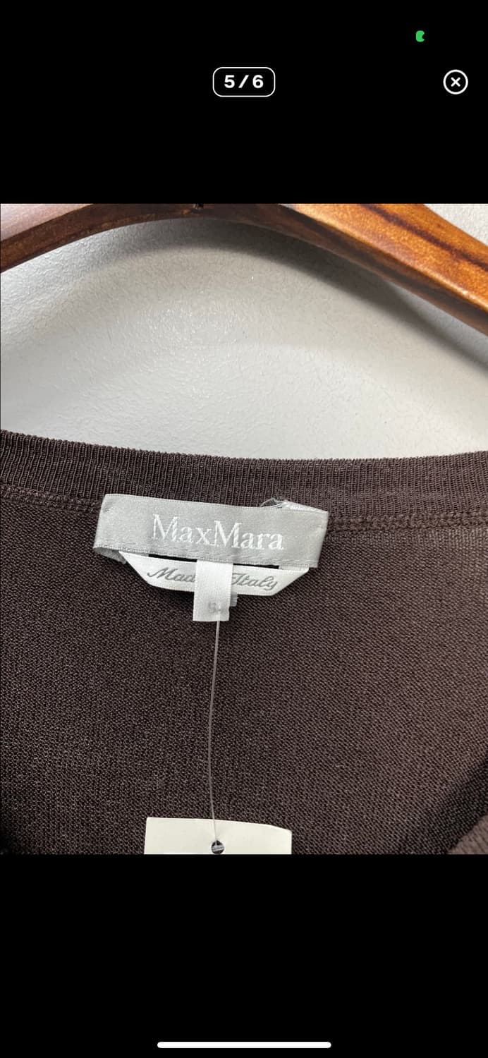 막스마라 브라운 브이넥 가디건 A3176 상품이미지5