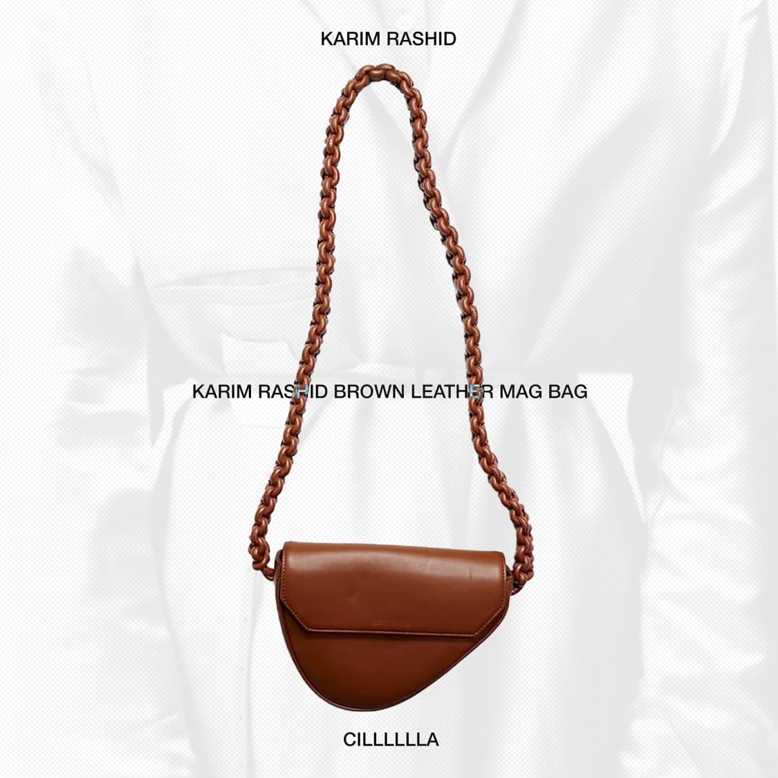 KARIM RASHID 카림라시드 브라운 레더 매그백 상품이미지1