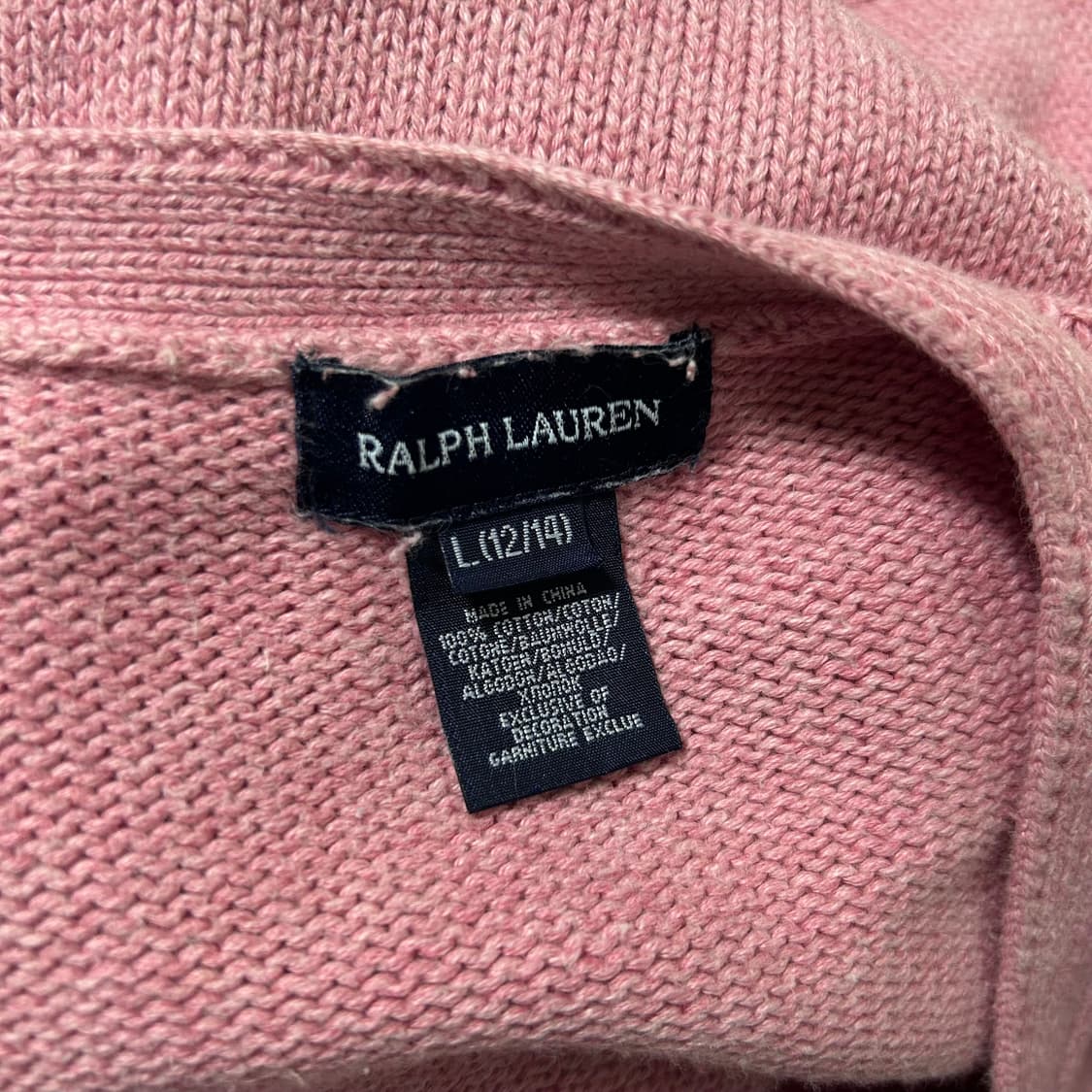 폴로 랄프로렌 브이넥 니트 가디건 핑크 상품이미지8