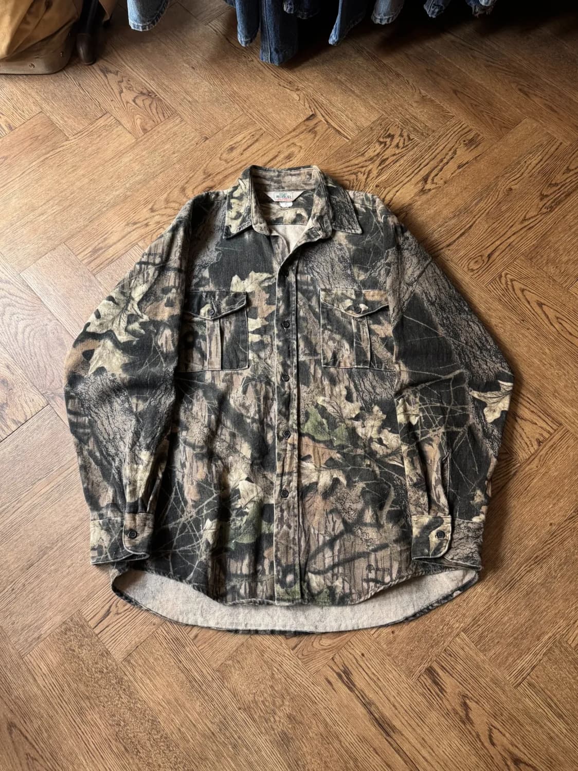 [L]90's REDHEAD USA Made 트리 카모 샤모아 헌팅 셔츠 상품이미지1