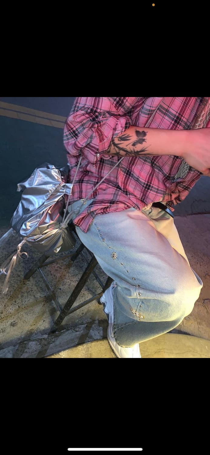 아워레가시 버로우드셔츠 체크 핑크 48 상품이미지1