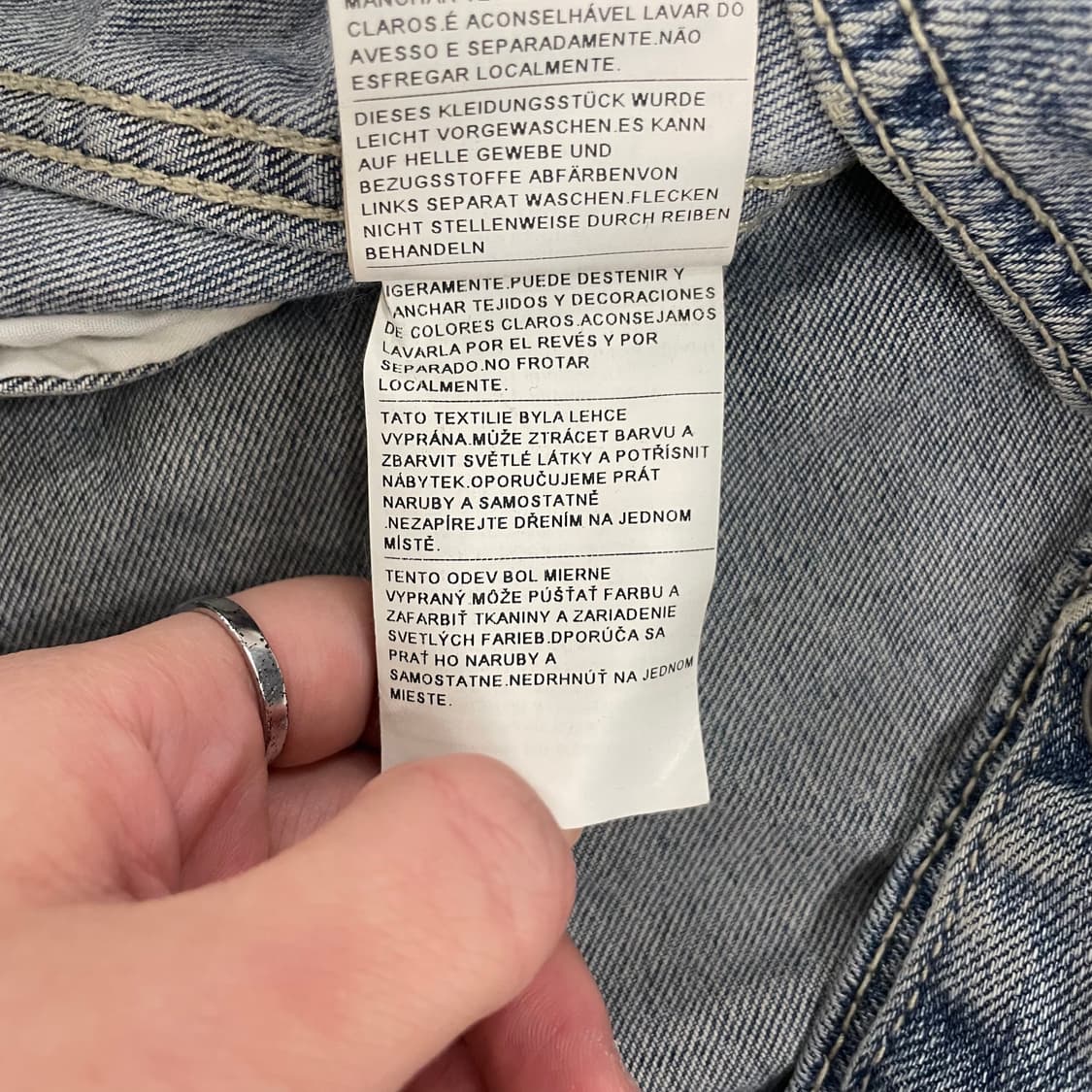 베네통 연청 데님 청재킷 1223HS1 상품이미지6