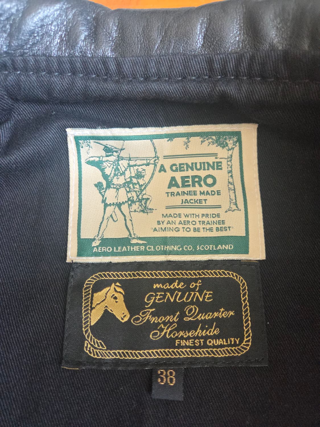 에어로레더 하이웨이맨  38사이즈 판매 상품이미지3