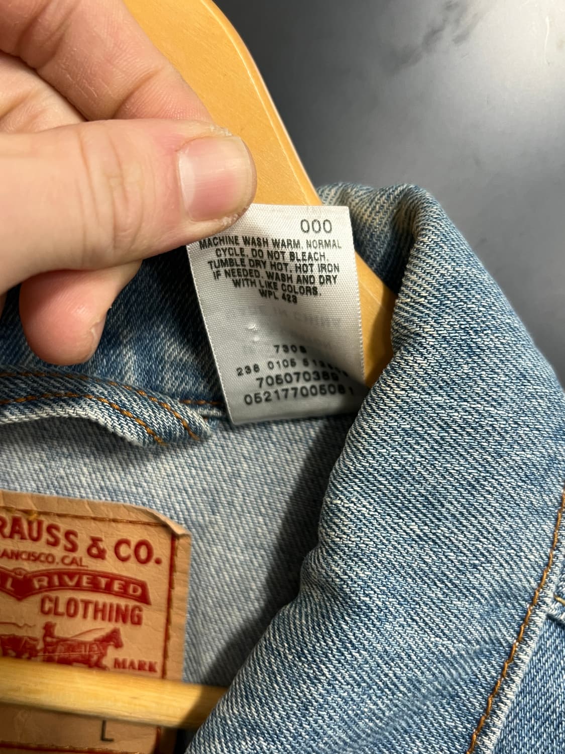 00s Levis 리바이스 70507 빈티지 데님 트러커 자켓 상품이미지9