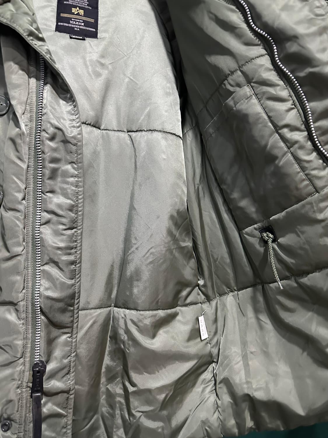 알파인더스트리 n-3B 점퍼 올리브그린 105 상품이미지6