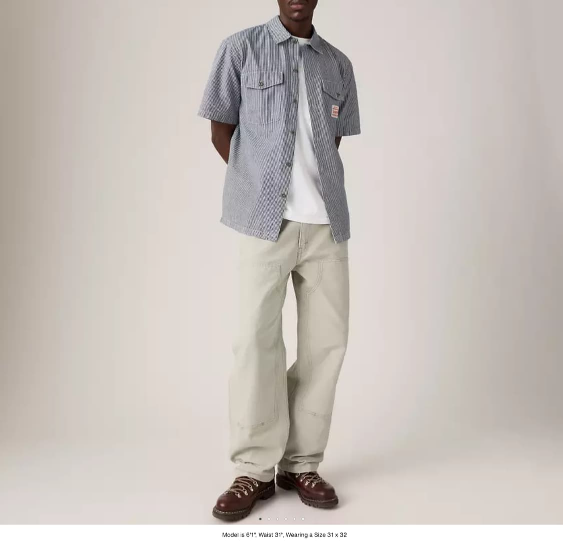 31 x 32 새제품 리바이스 568 루즈 스트레이트 더블니 카펜터 바지 상품이미지1